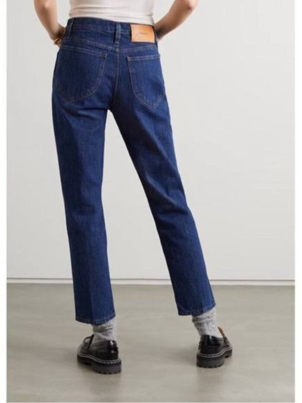 Frame Le Italien Womens Blue Dark Wash High Rise True Straight Jeans Sz 27 - Picture 2 of 12